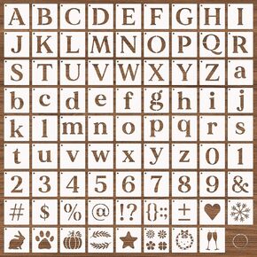 80 Pcs 3 x 3 Inch Stencils for Painting on Wood, Reusable Sea Ocean Creatures Mermaid Dolphin Shark Plastic Stencils DIY Craft Paint Template Set for Wall Home Decor