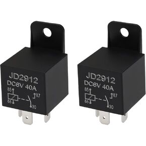 2pcs 4-pin mery 6v 40a 51.8x28mm 4 توصيل السيارات الترحيل القابل للتطبيق على دوائر المركبات الراديو عن بعد أنظمة الإنذار