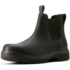 ARIAT Men's Turbo Chelsea CSA Waterproof Carbon Toe Work Boot, All Black, 9
