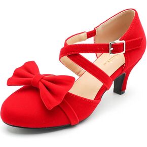 Womens Bow Mary Janes Low Kitten Heels Closed Toe Cross Ankle Strap Dress Shoes Comfortable Vintage Wedding Pumps Dress Shoes