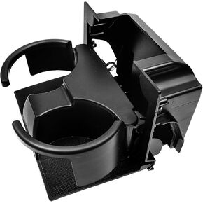 Rear Center Console Cup Holder Fits for Nissan Frontier Xterra Pathfinder 2005-2019 OE Replacement 96965-ZS00A, 96965-ZP00C, 96965-ZP00D- Rear Seat Center Console Cup Holder Insert(Black+ Light Gray)