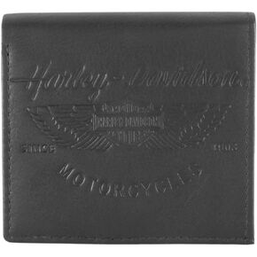 Harley-Davidson Women's Free Spirit Bi-Fold Leather Wallet W/RFID-Black