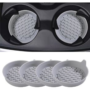 4PCS Car Cup Coasters,Car Accessories Cars Coasters for Cup Holders, Universal Vehicle Non Slip Silicone Holders Insert,Automotive Cups Holders,Suitable for Cars,Trucks,SUVs(Black)