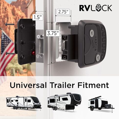 RVLOCK Compact RV Lock Keyless Entry with Remote, Secure Camper Latch Replacement, Durable RV Door Lock Replacement for Trailers with Patented Security Technology in Saudi Arabia