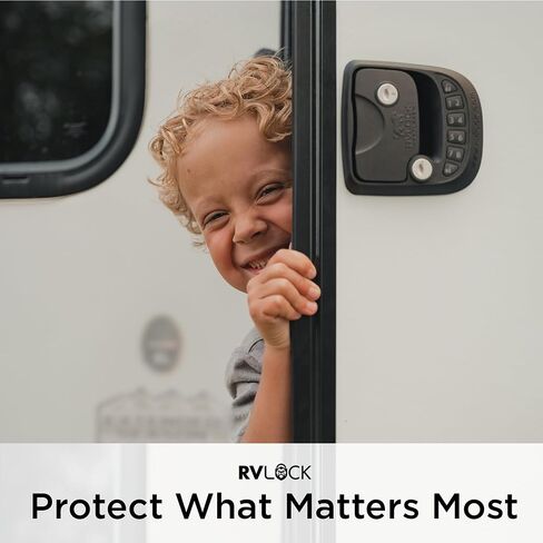 RVLOCK Compact RV Lock Keyless Entry with Remote, Secure Camper Latch Replacement, Durable RV Door Lock Replacement for Trailers with Patented Security Technology in Saudi Arabia