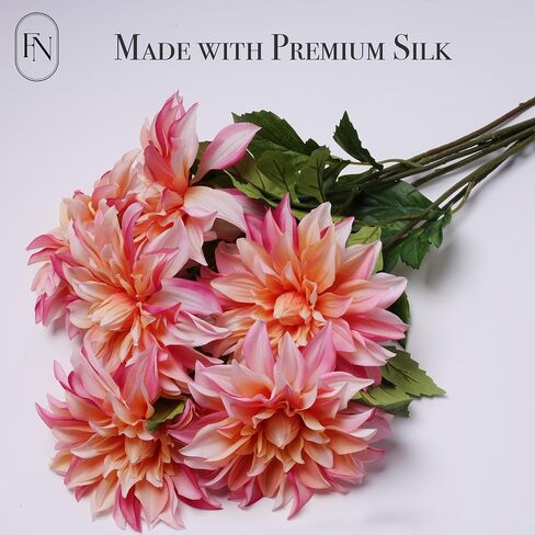 MAUVE DAHLIA 6 رؤوس كبيرة مع فواكه ساق مزيفة زهرة حريرية مزيفة للهذيان باقة غرفة المعيشة الداخلية الزفاف في الهواء الطلق الربيع الصيف جميع المواسم DIY ترتيب الديكور in Saudi Arabia