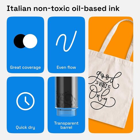 ARTISTRO 2 White Permanent Marker - Waterproof Markers for Tire, Fabric, Rocks, Glass, Ceramic, Wood, Paper - Oil Based Paint Pens - Extra-Fine Tip 0.7mm in Kuwait