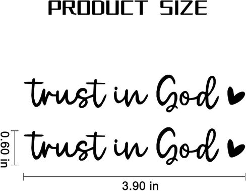 2PCS Trust in God Car Rearview Mirror Decal, Auto Rear View Mirror Vinyl Decal, Decorative Vehicle Window Self Affirmations Stickers Accessories, Universal for RV, SUV, Truck (Pink) in Kuwait