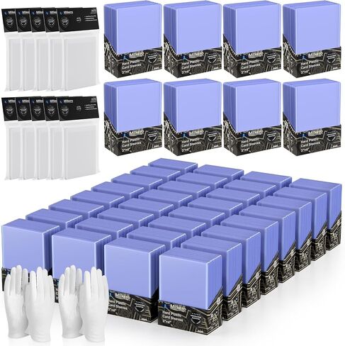 400 Card Sleeves Hard Plastic, 3"X4" Baseball Card Protector, Premium Trading Card Holder for Sports and Game Cards (200 Hard Sleeves + 200 Soft Sleeves) in Saudi Arabia