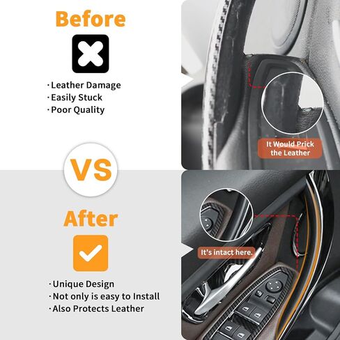 2pcs من السهل تثبيت Car Interior Door Hand Handle Cover ملاءمة لـ BMW 3 Series 320،328،330،335 ، F30 ، F31 ، F34 ، F80 ، M3 و 4 Series 418،420،428،435 ، F32 ، F36 ، F82 ، F83 ، M4 2012-2018 LEFT+LEBLE in Saudi Arabia