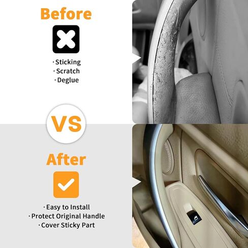2pcs من السهل تثبيت Car Interior Door Hand Handle Cover ملاءمة لـ BMW 3 Series 320،328،330،335 ، F30 ، F31 ، F34 ، F80 ، M3 و 4 Series 418،420،428،435 ، F32 ، F36 ، F82 ، F83 ، M4 2012-2018 LEFT+LEBLE in Kuwait