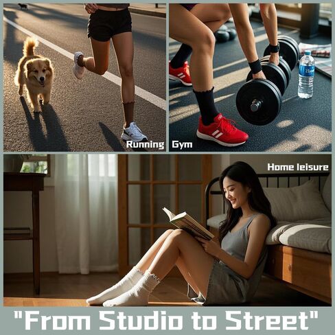 6-Pack Mesh Pilates Socks: Cute Woman Grip Socks for Yoga Girls Aged 18-28 - Breathable Ruffle for Barre & Gym in Kuwait