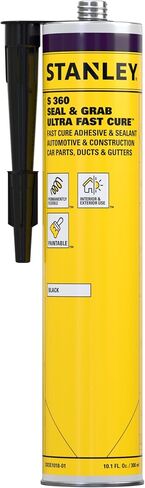 STANLEY Ultra Fast Curing Polyurethane Sealant - 1X10.1 oz., Black, Automotive Seam Sealer, Construction and Automotive Sealant for Metal, Aluminum and Plastic, Paintable Seam Sealer | 1 Pack in Saudi Arabia