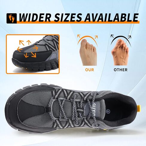 Steel Toe Shoes for Men,Non Slip Lightweight Work Shoes,Construction Industrial Work Boots,Comfortable Breathable Safety Steel Toe Sneakers for Men. in Saudi Arabia