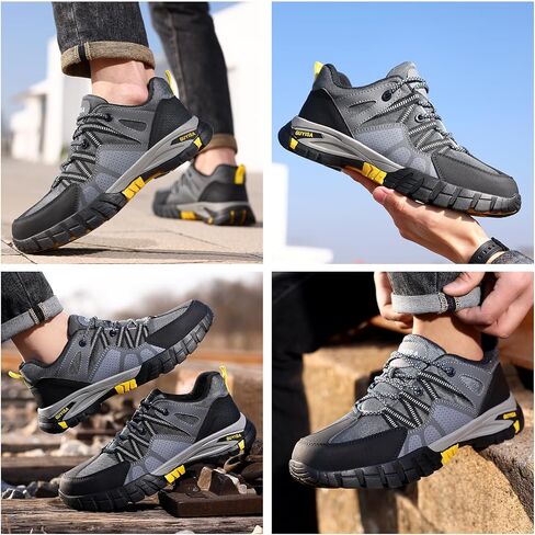 Steel Toe Shoes for Men,Non Slip Lightweight Work Shoes,Construction Industrial Work Boots,Comfortable Breathable Safety Steel Toe Sneakers for Men. in Saudi Arabia