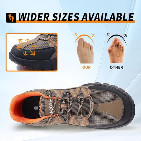 Steel Toe Shoes for Men,Non Slip Lightweight Work Shoes,Construction Industrial Work Boots,Comfortable Breathable Safety Steel Toe Sneakers for Men. in Saudi Arabia