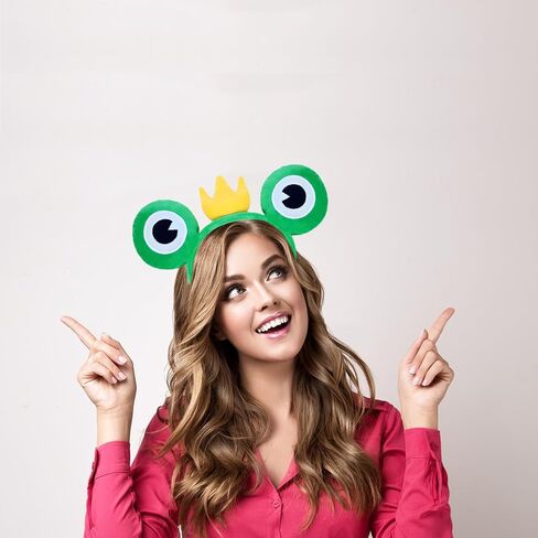 NENMATTE Frog Headbands Frog Eyes Headbands,Funny Frog Hair Head Band for Festival Party Frog Costume Hairbands Green Frog Headpiece Animal Theme Cosplay Hair Accessories for Women Girls in Saudi Arabia