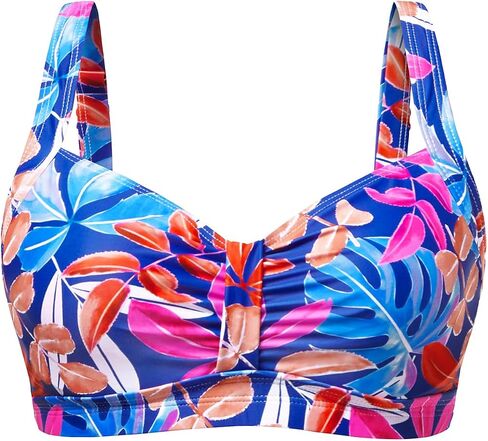 Women Underwire Bikini Top - Supportive Push Up Swim Top Only 2025 Retro Bathing Suit Tops in Saudi Arabia