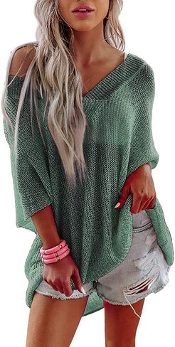 Beach Vacation Clothes for Women Summer Tops Half Sleeve Oversized Crochet Sweater Women's Tops Womens Cover ups in Kuwait