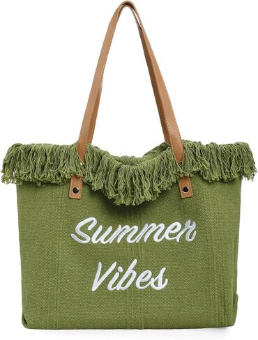 Large Canvas Tote Bag for Women,Travel Utility Bag,Beach Tote Bag for Swim,Travel,Shopping in Saudi Arabia
