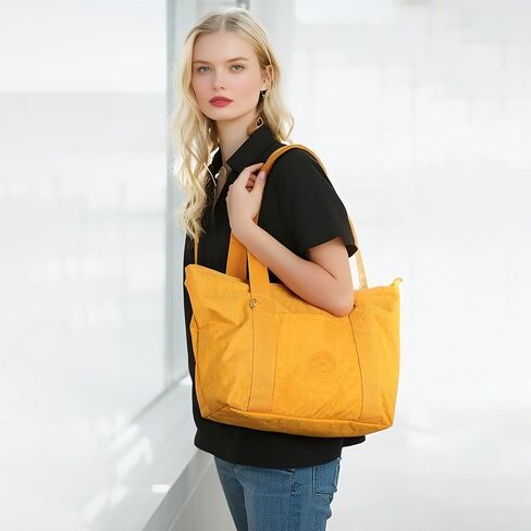 Waterproof Tote Bag for Women Work Travel Shoulder Purse with Zipper Lightweight 15.6 Inch Computer Briefcase Bag in Saudi Arabia