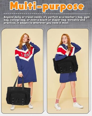 حقيبة حمل فائدة مع سحاب وجيوب للنساء حقائب فائدة كبيرة مع مقصورة الكمبيوتر المحمول in Kuwait