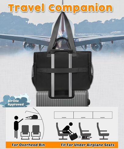 حقيبة حمل فائدة مع سحاب وجيوب للنساء حقائب فائدة كبيرة مع مقصورة الكمبيوتر المحمول in Kuwait