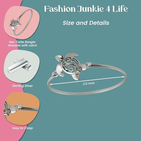 FashionJunkie4Life 925 Sterling Silver Bangelets الفريدة من نوعها للنساء in Kuwait