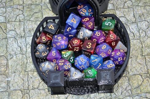 SmartDealsPro 6 x 7 Sets (42 pcs) Glitter Polyhedral Dice Sets with Pouches for DND RPG MTG Dungeon and Dragons Table Board Roll Playing Games D4 D8 D10 D12 D20 (6 Sets) in Kuwait