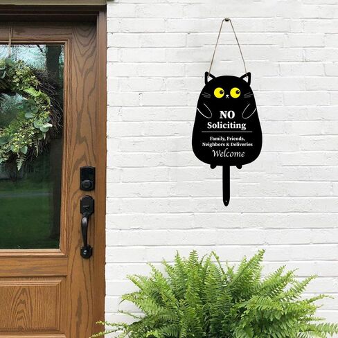 No Soliciting Sign for House Funny Metal No Solicitation Signs for Front Door Private Hanging No Solicitors Sign for Home in Saudi Arabia