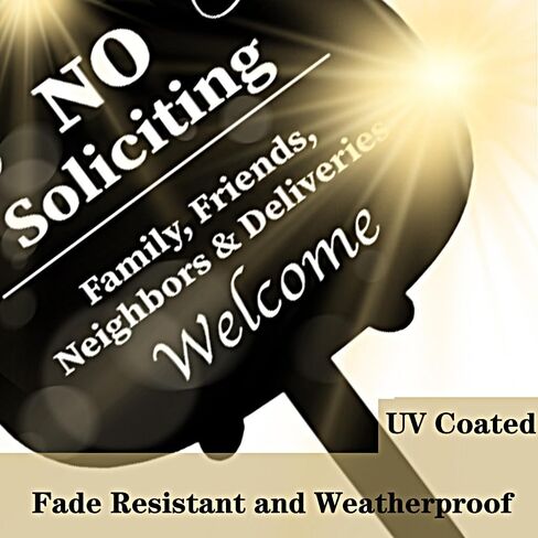 No Soliciting Sign for House Funny Metal No Solicitation Signs for Front Door Private Hanging No Solicitors Sign for Home in Saudi Arabia