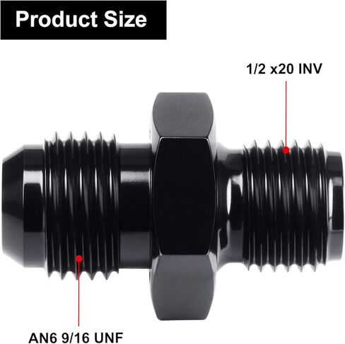 6AN Male to 5/8x18 Inverted Flare Thread Hose Fitting Adapter Straight in Kuwait