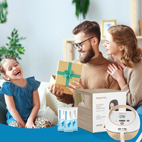 Fathers Day Gifts, Electric Nasal Irrigation System Nasal Rinse with 30 Salt Packets, Sinus Rinse Machine, Nose Cleaner for Sinus Adult, Nasal Flush Congestion & Running Nose Relief Auto-Clean in Saudi Arabia