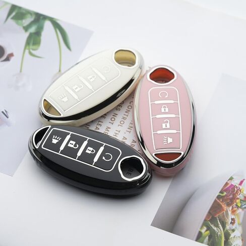 Key Fob Cover Fit for Nissan Altima Rogue Sentra Pathfinder Frontier Maxima Titan Armada Versa Smart Key in Kuwait