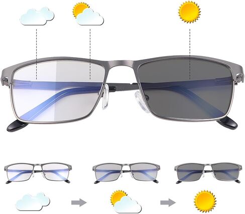 MIRYEA Blue Light Blocking Glasses UV400 Sunglasses Computer Gaming Eyeglasses Eye Protection Metal Eyewear for Men and Women in Saudi Arabia