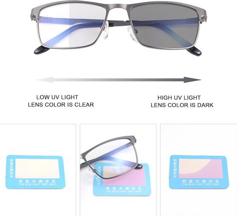 MIRYEA Blue Light Blocking Glasses UV400 Sunglasses Computer Gaming Eyeglasses Eye Protection Metal Eyewear for Men and Women in Saudi Arabia