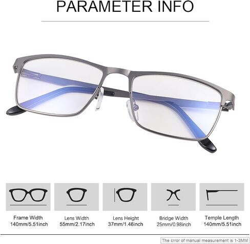 MIRYEA Blue Light Blocking Glasses UV400 Sunglasses Computer Gaming Eyeglasses Eye Protection Metal Eyewear for Men and Women in Saudi Arabia