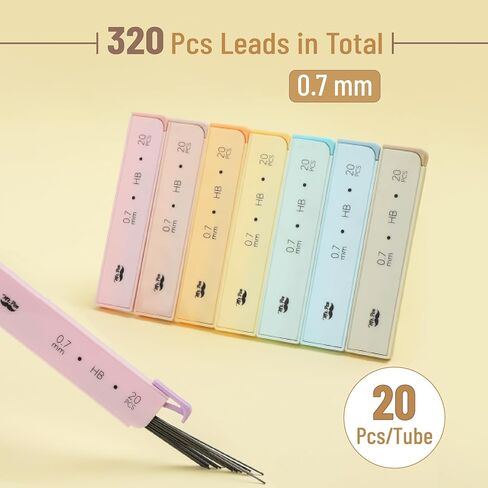 Mr. Pen- 0.7 Millimeter Lead Refills for Mechanical Pencils, HB, 8 Pack, 160 pcs, 0.7 Lead Refills, 0.7 mm Lead Refills, Pencil Lead 0.7 Refill, Lead Pencils Mechanical 0.7, 0.7mm Lead Refills in Saudi Arabia