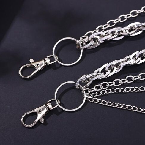سلاسل النجوم لسلسلة الجيب القوطية الشرير للرجال نساء سلسلة جينز الطبقات الطويلة للرجال سلسلة بنطلون سيلون in Kuwait