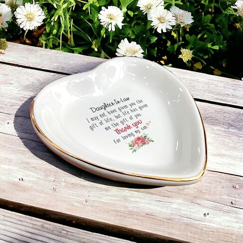 Thank You For Loving My Son Ring Dish Gift-Daughter In Law Gifts From Mother In Law-Ring Trinket Dish Jewelry Tray From Mother-in-law-Memorable Birthday,Wedding,Engagement,Christmas,Thanksgiving in Kuwait
