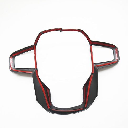 Carbon Fiber Style Interior Steering Wheel Trim Accessories for GMC Yukon XL 2021-2024 / Sierra 1500 2019-2025 / 2500HD 3500HD 2020-2025 (Black Wood Pattern) in Kuwait