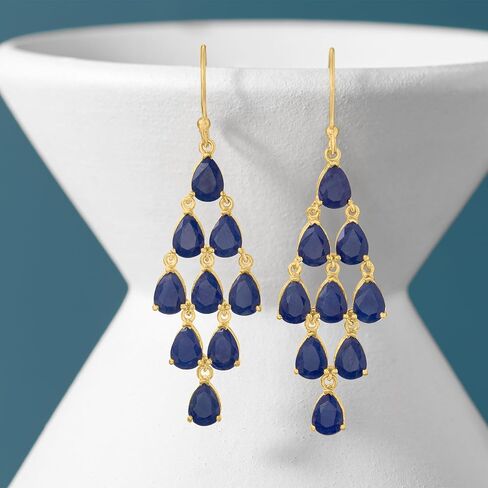 Ross-Simons Gemstone Chandelier Earrings in 18kt Gold Over Sterling in Saudi Arabia