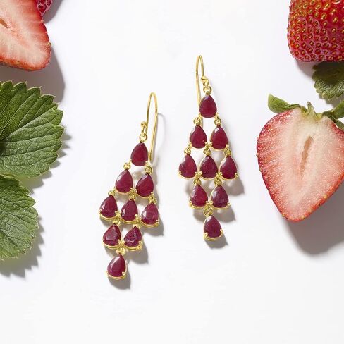 Ross-Simons Gemstone Chandelier Earrings in 18kt Gold Over Sterling in Saudi Arabia
