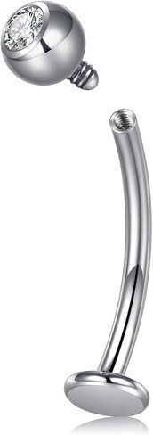 VCMART Floating Titanium Belly Button Ring G23 Titanium Internally Threaded Belly Button Piercing 14G Hypoallergenic Belly Rings for Women 8mm 10mm 12mm 14mm Short Long Belly Piercing Jewelry in Saudi Arabia