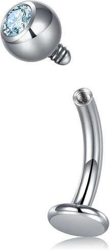 VCMART Floating Titanium Belly Button Ring G23 Titanium Internally Threaded Belly Button Piercing 14G Hypoallergenic Belly Rings for Women 8mm 10mm 12mm 14mm Short Long Belly Piercing Jewelry in Saudi Arabia