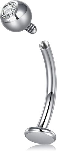 VCMART Floating Titanium Belly Button Ring G23 Titanium Internally Threaded Belly Button Piercing 14G Hypoallergenic Belly Rings for Women 8mm 10mm 12mm 14mm Short Long Belly Piercing Jewelry in Saudi Arabia