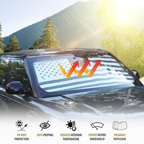 الزجاج الأمامي المتوافق مع Range Rover Sport 2023-2025+، الزجاج الأمامي Sunshade Sunshade قابلة للطي قابلة للطي للأشعة فوق البنفسجية والشمس التلقائية للملحقات الداخلية (النمط ج) in Kuwait