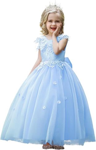 LOLANTA Girls Pageant Dresses Kids Gowns for Girls Ball Gown Dress Flower Girls Dresses for Wedding Occasion Wear in Saudi Arabia