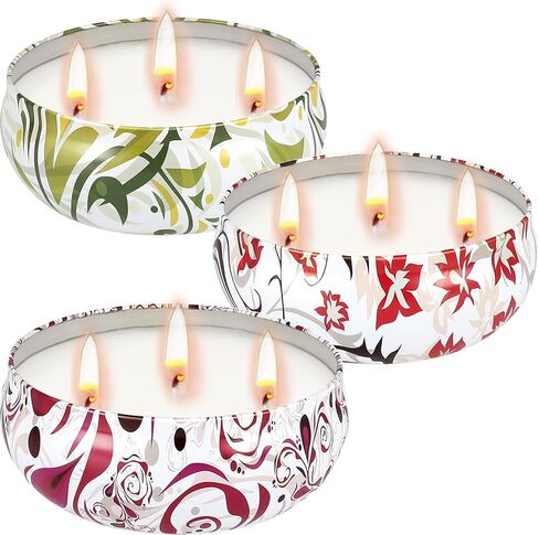 شمعة Citronella في الهواء الطلق ، شموع السترونيلا الكبيرة 3-wick للبناء ، حديقة ، التخييم ، داخلي خارج الزخرفة ، شمع الصويا الطبيعي مع زيت السترونيلا ، 240 ساعة حرق ، 36 أوقية ، 3 عبوات in Kuwait