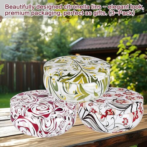 شمعة Citronella في الهواء الطلق ، شموع السترونيلا الكبيرة 3-wick للبناء ، حديقة ، التخييم ، داخلي خارج الزخرفة ، شمع الصويا الطبيعي مع زيت السترونيلا ، 240 ساعة حرق ، 36 أوقية ، 3 عبوات in Kuwait
